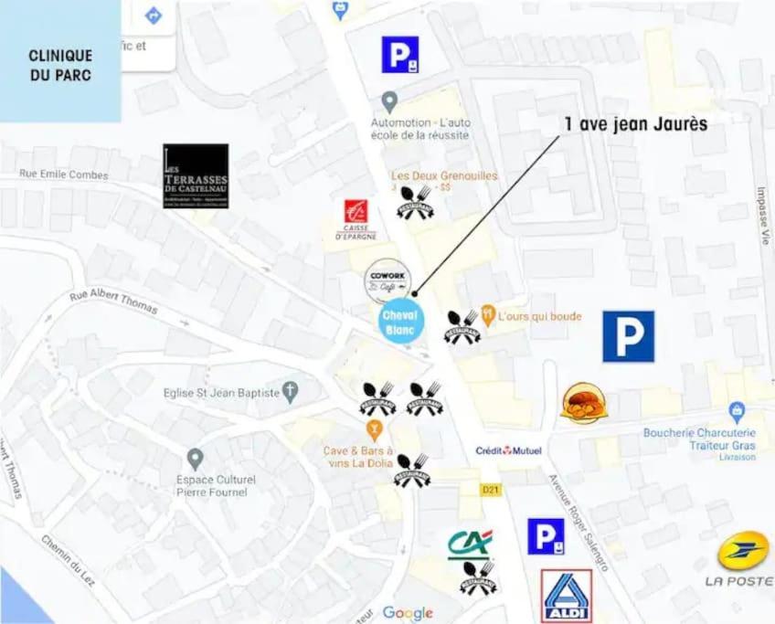 Bel Appart Fonctionnel Et Lumineux En Centre Ville, Clinique Et Tram A 5 Mn, Situation Ideale ! คาสเตลนู-เลอ-เลซ์ ภายนอก รูปภาพ